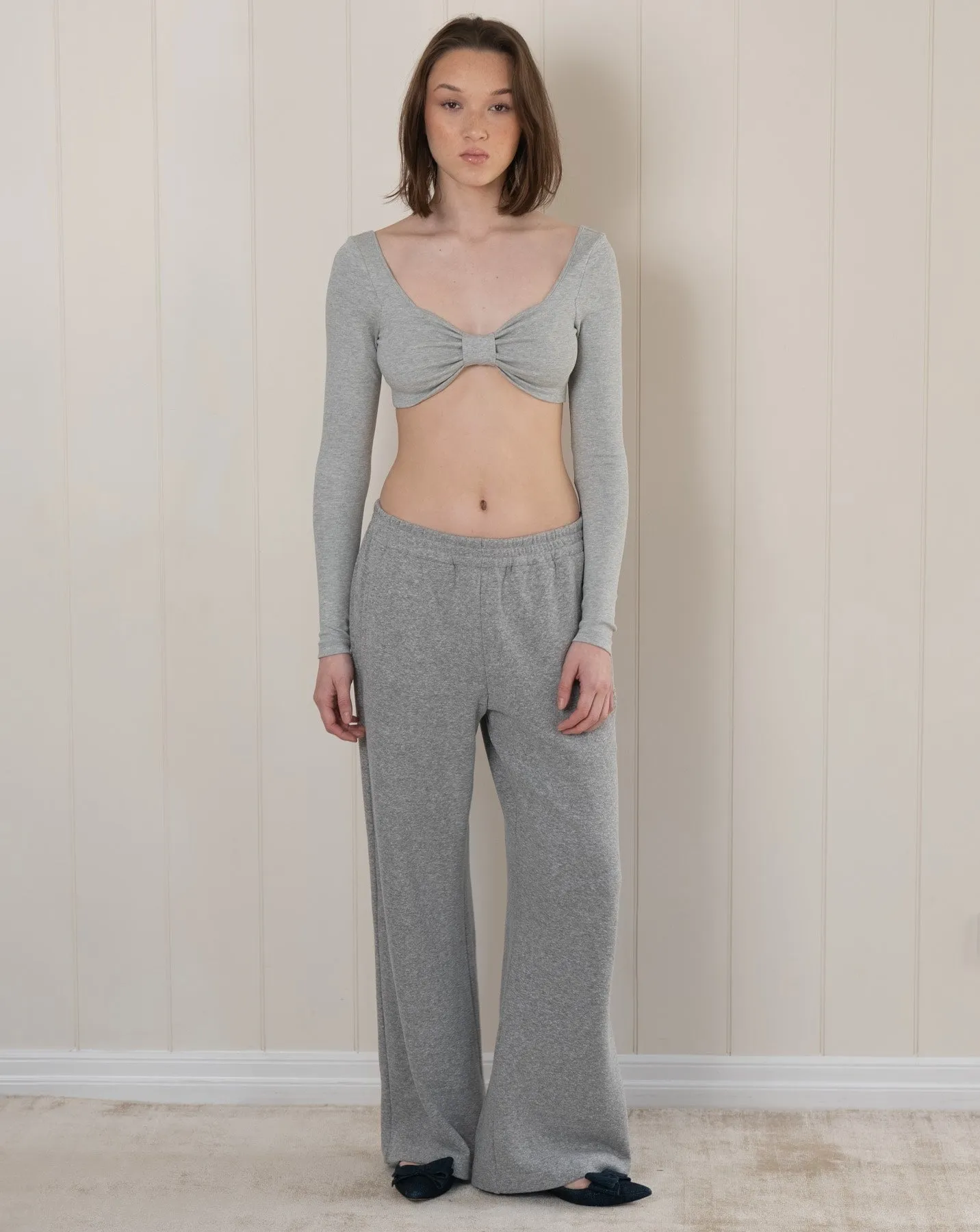 Bow Ultra Crop - Grey sold by My Mum Made It product image thumbnail 3