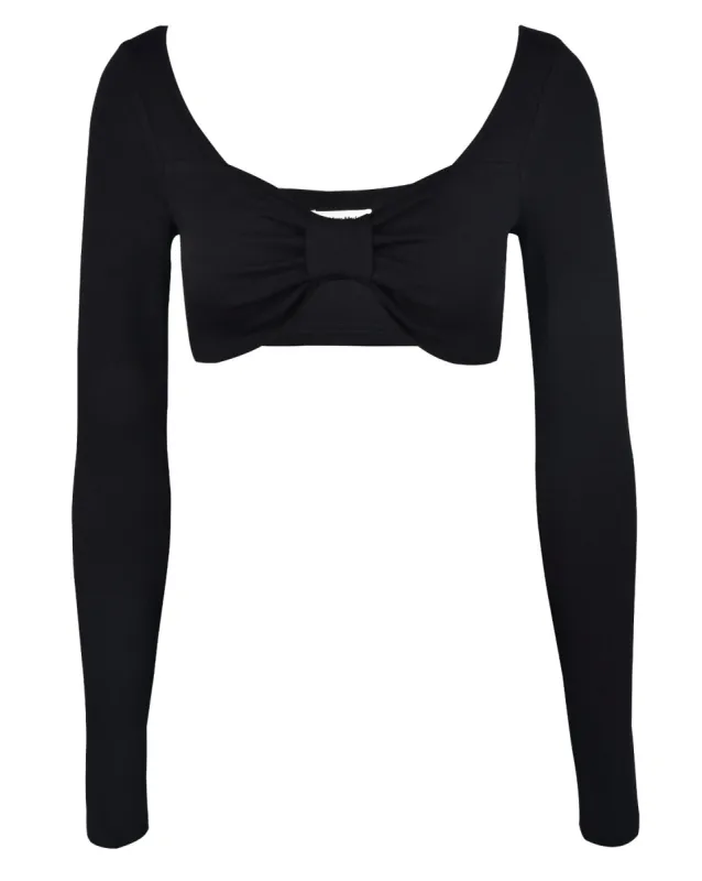 Bow Ultra Crop - Obsidian sold by My Mum Made It