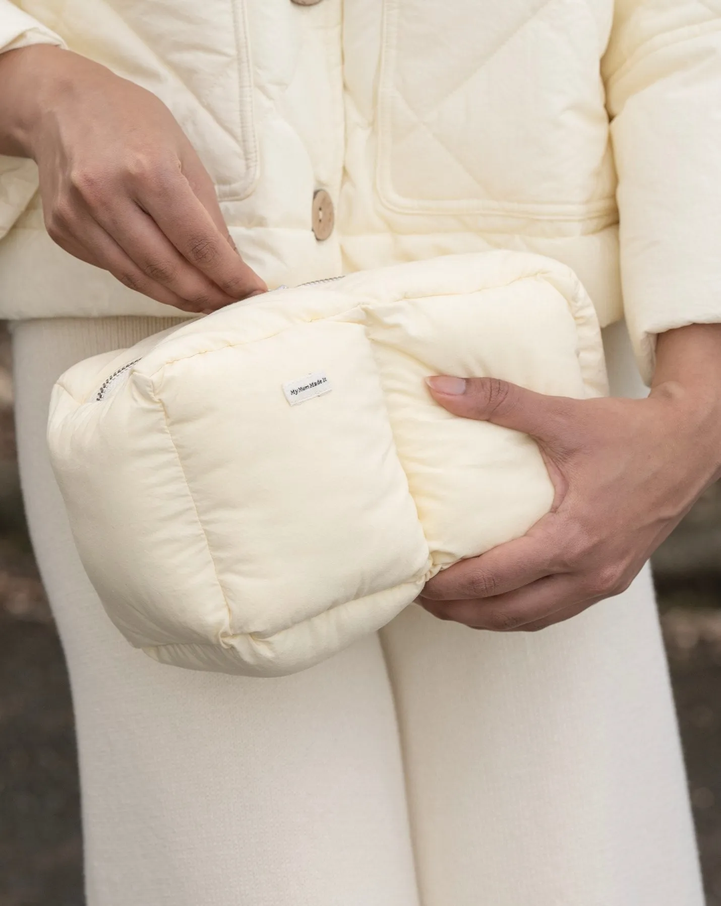 Puffer Cosmetics Bag - Cream sold by My Mum Made It product image thumbnail 2