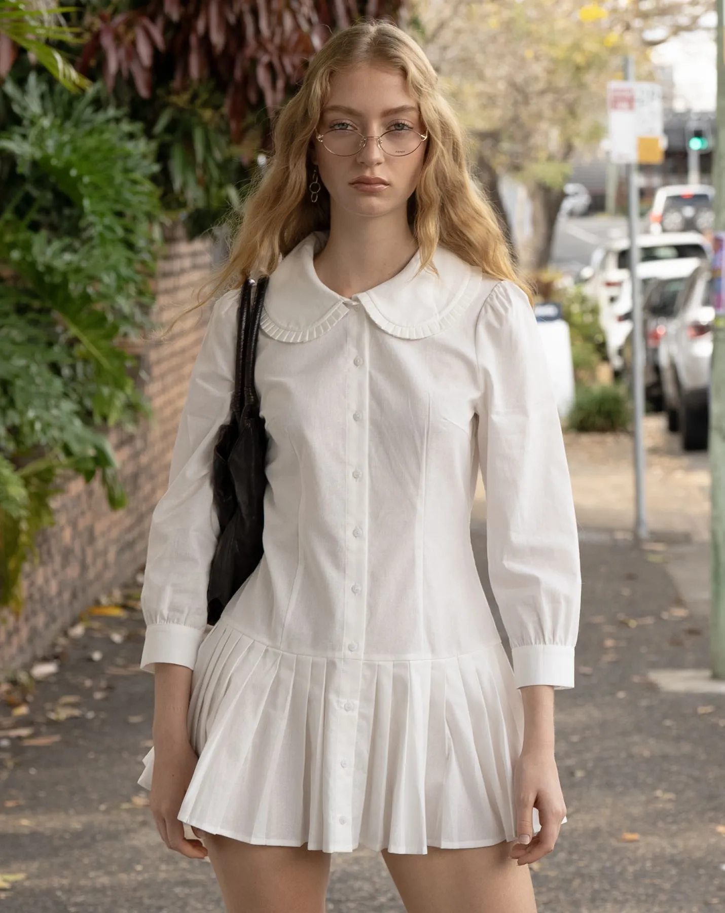 Pleat Shirt Dress - White sold by My Mum Made It product image thumbnail 2