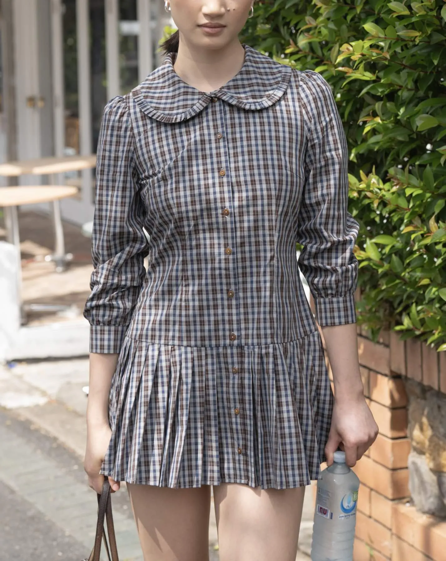Pleat Shirt Dress - Dark Check sold by My Mum Made It product image thumbnail 2