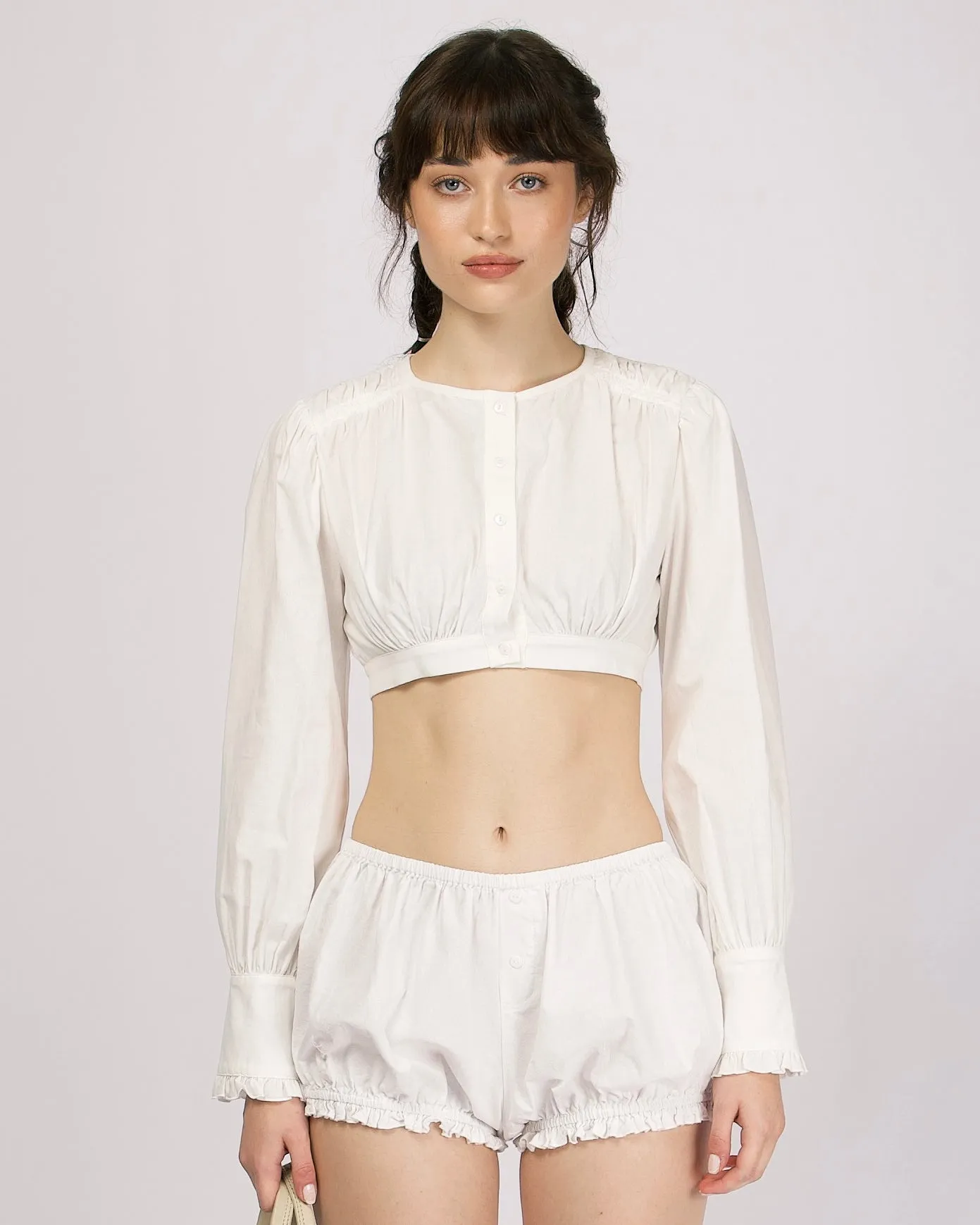 Cotton Gather Blouse - White – MY MUM MADE IT