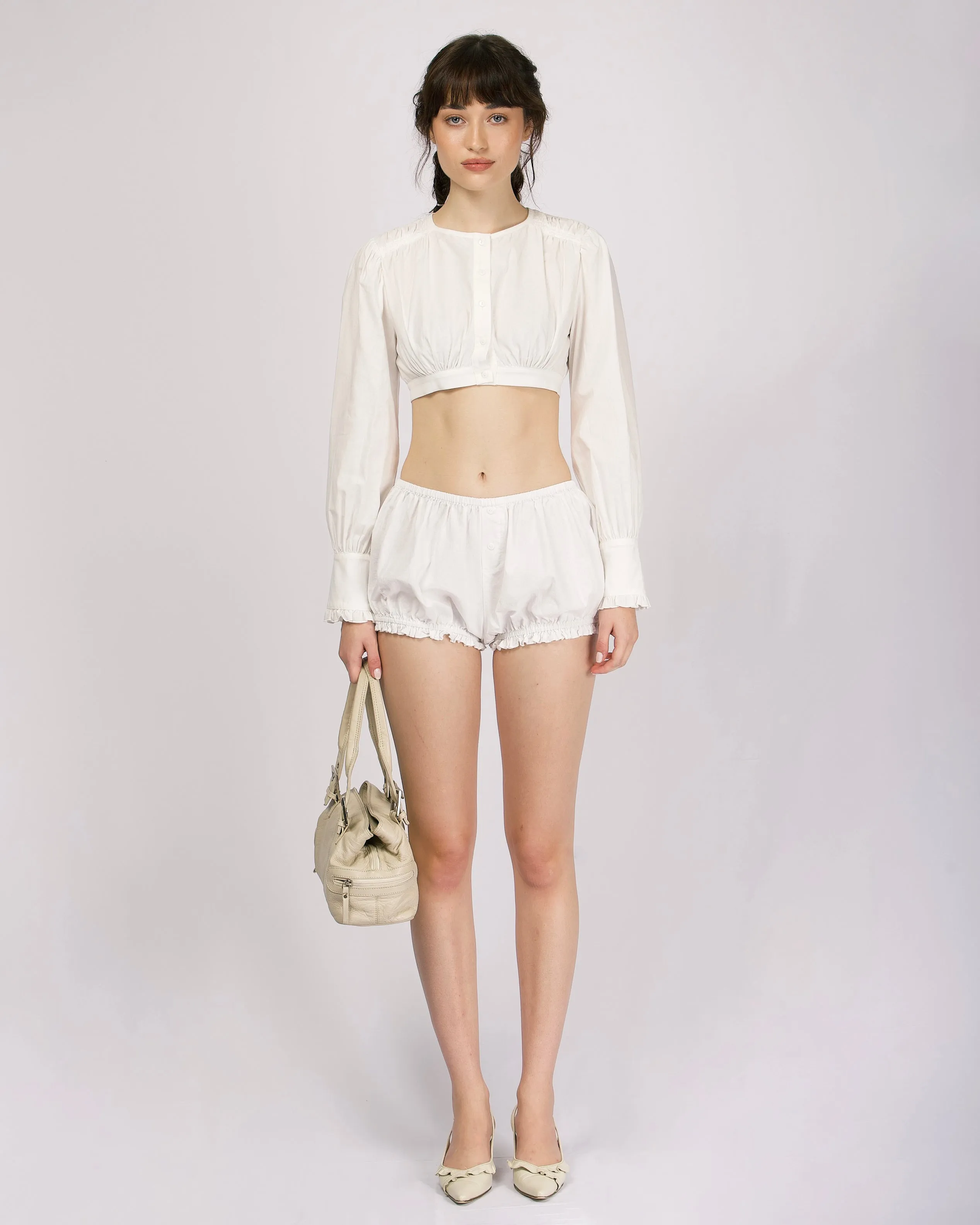 Bloomer Shorts - White Cotton sold by My Mum Made It product image thumbnail 3