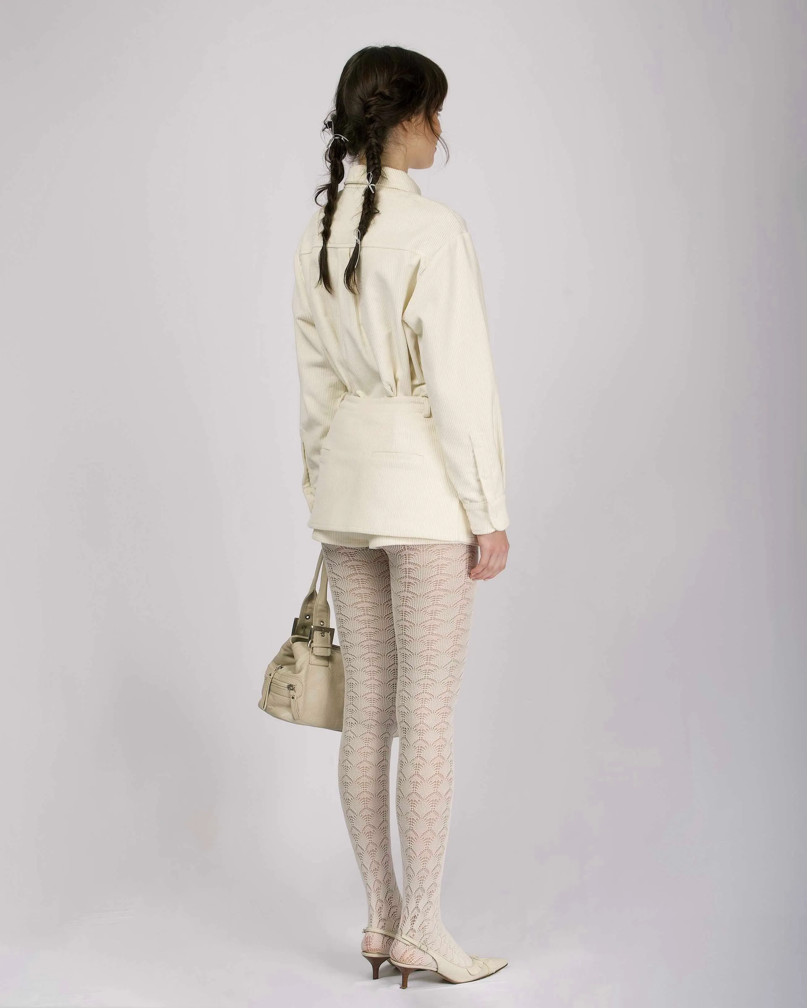 Cord Long Sleeve Shirt - Cream sold by My Mum Made It product image thumbnail 5