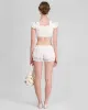 Lace Cut Crop - White sold by My Mum Made It