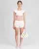 Lace Cut Crop - White sold by My Mum Made It
