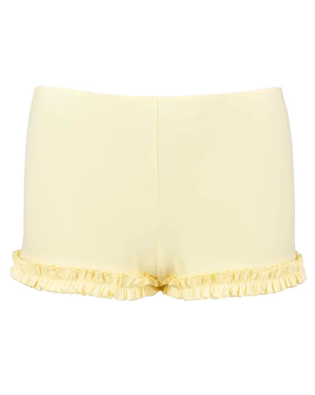 Ruffle Beach Shorts - Citrine sold by My Mum Made It