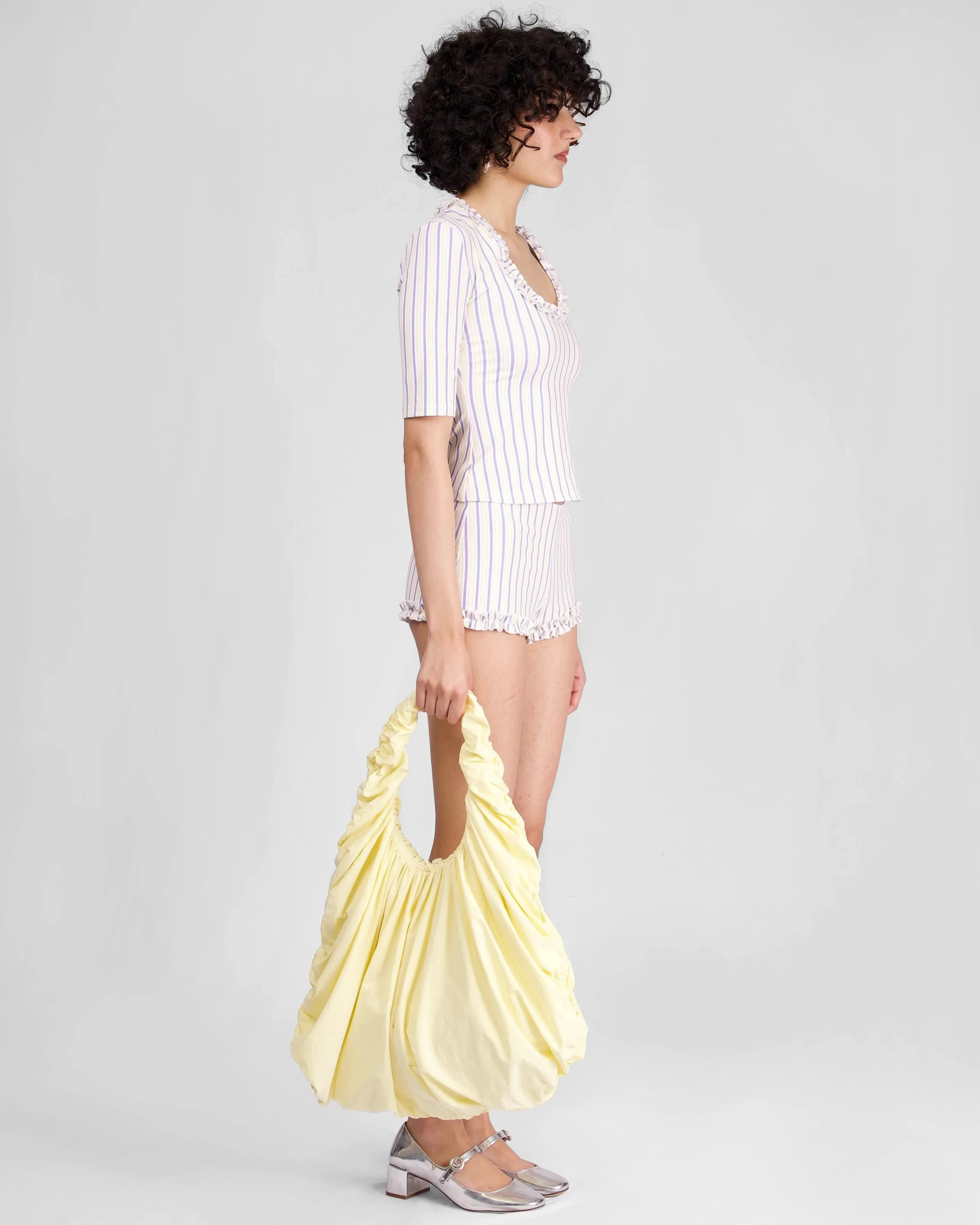 Ruffle Beach Shorts - Pacific Stripe sold by My Mum Made It product image thumbnail 4