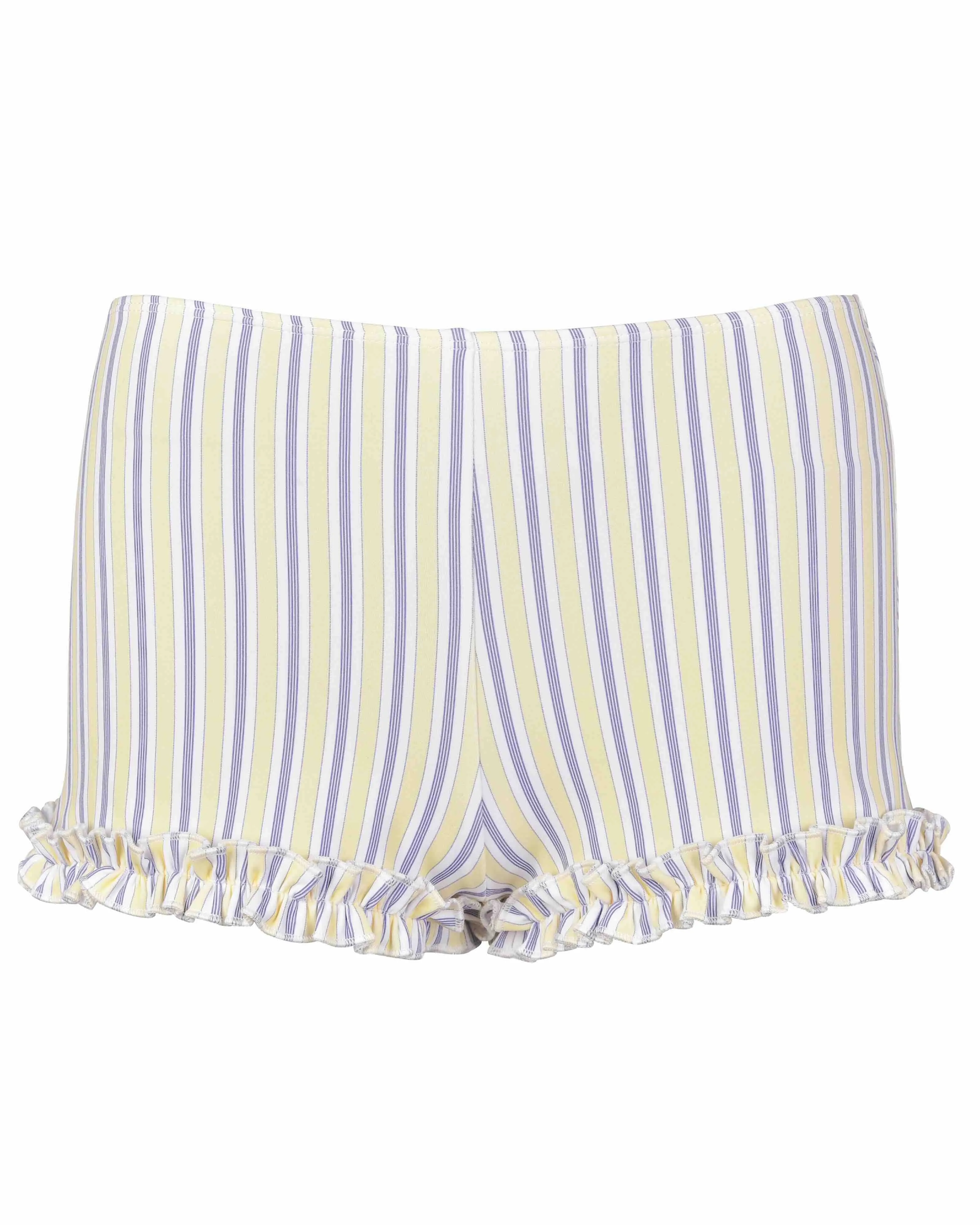 Ruffle Beach Shorts - Pacific Stripe sold by My Mum Made It