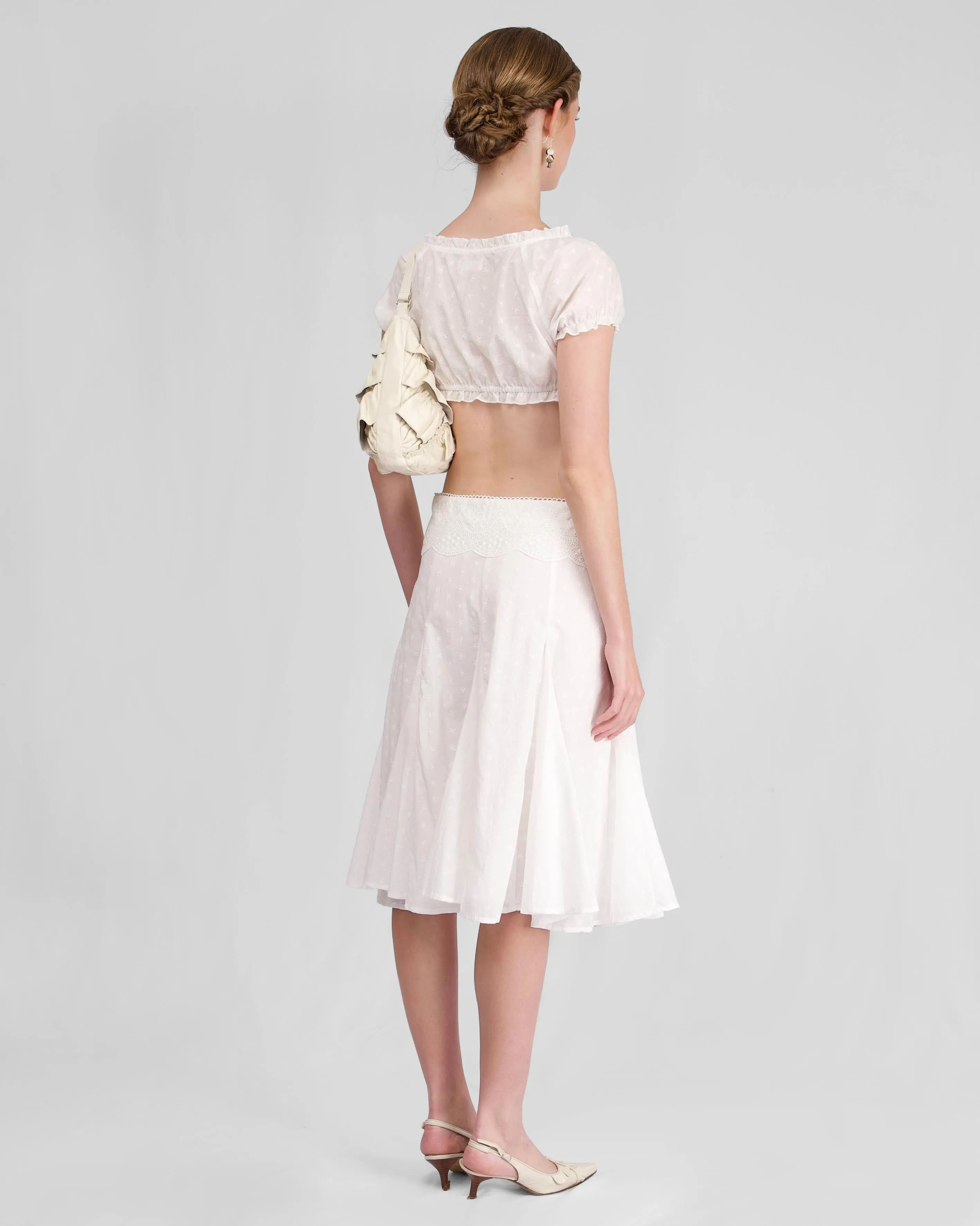 Lace Eyelet Midi Skirt sold by My Mum Made It product image thumbnail 5