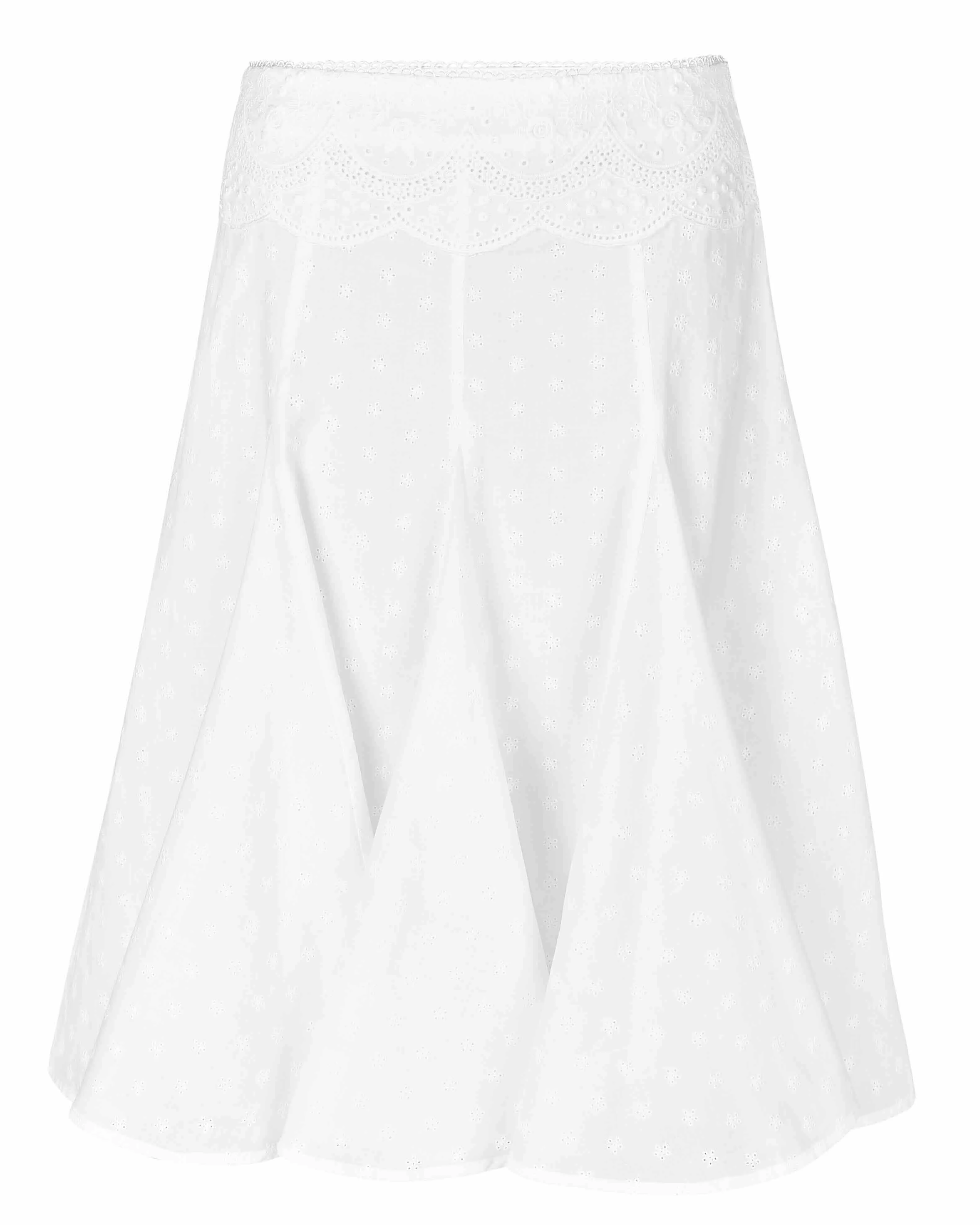 Lace Eyelet Midi Skirt sold by My Mum Made It