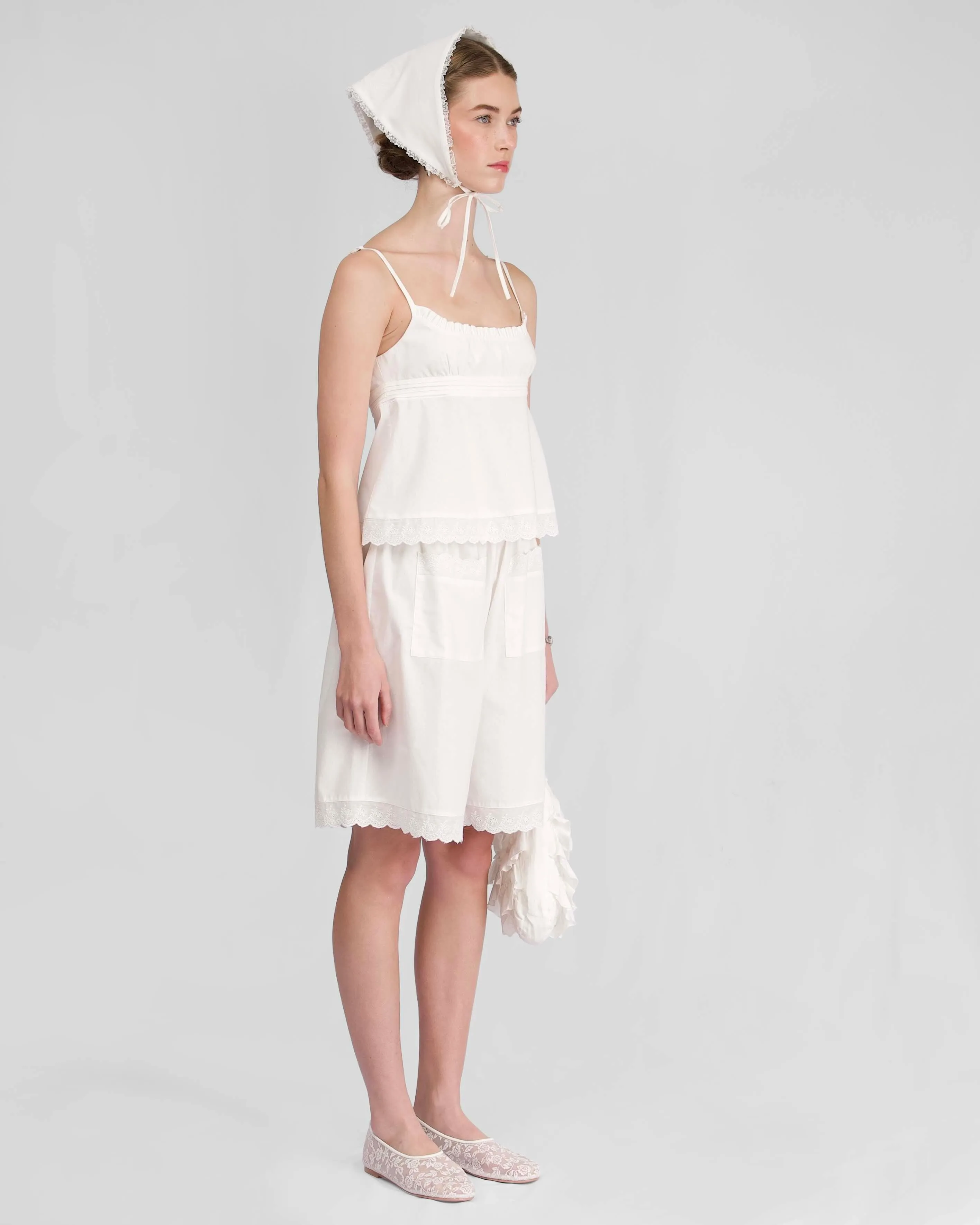 Lace Long Boxer - White sold by My Mum Made It product image thumbnail 5