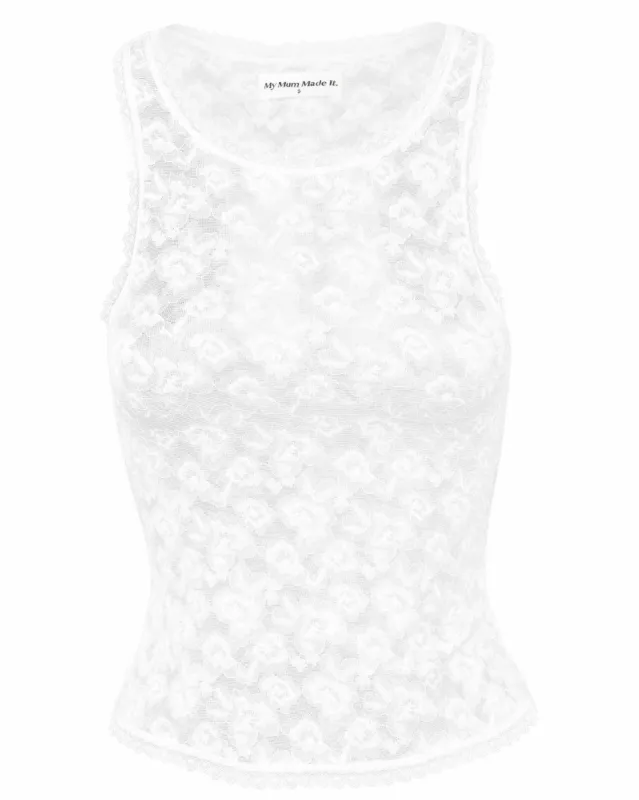Lace Tank sold by My Mum Made It