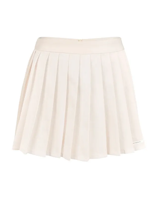 Tencel Pleat Skort - Beige sold by My Mum Made It