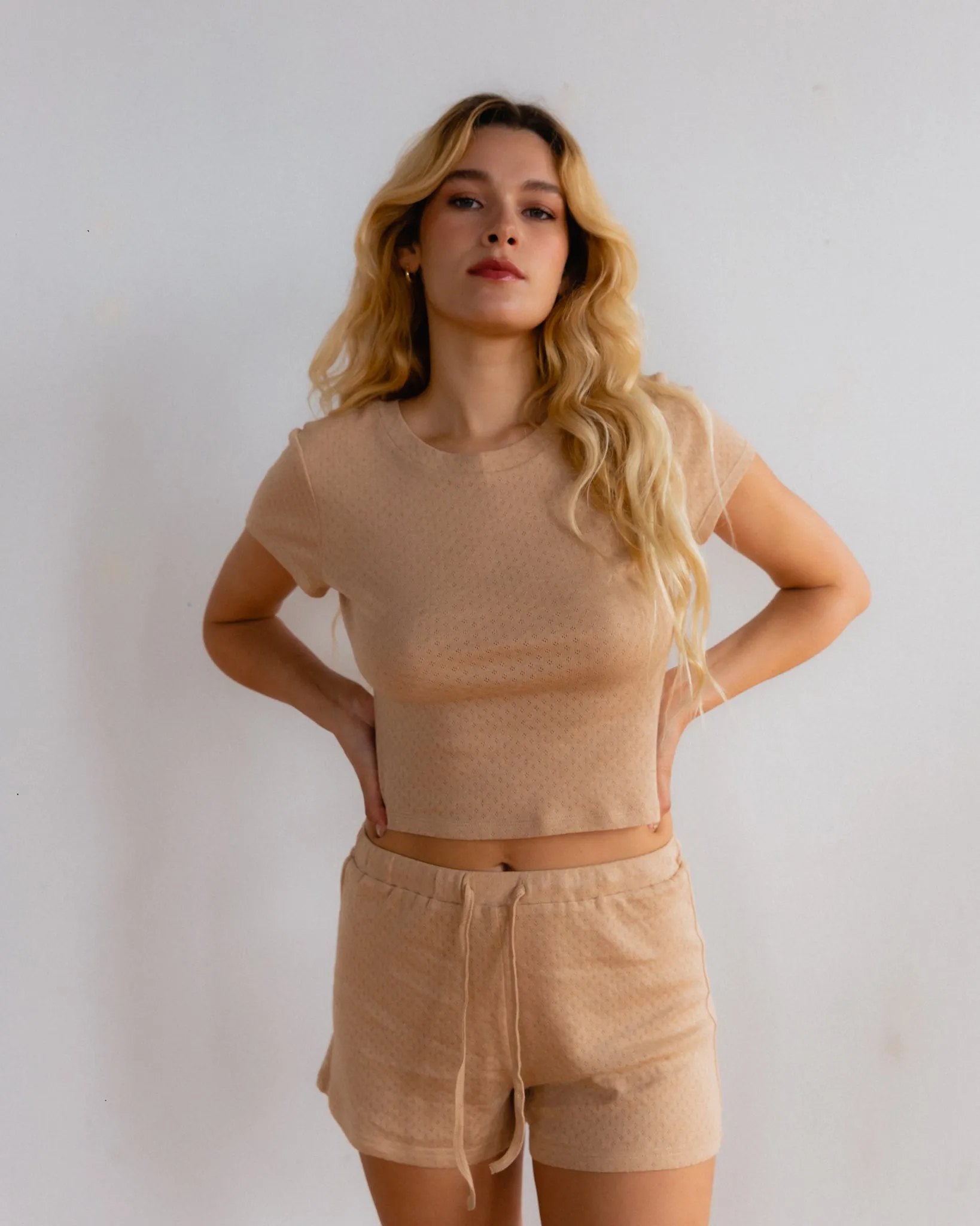 Pointelle Short Shorts - Peach sold by My Mum Made It product image thumbnail 2