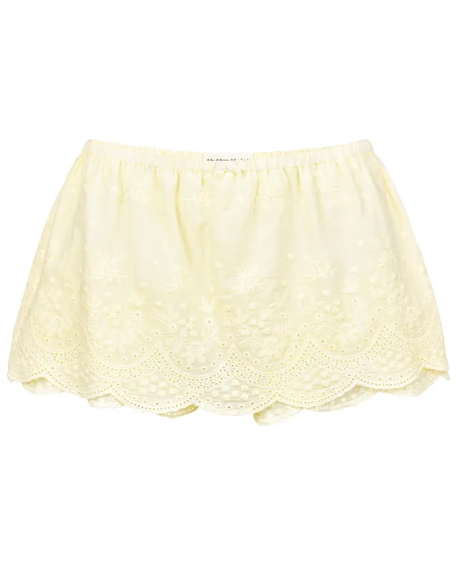 Lace Skort - Lemon sold by My Mum Made It