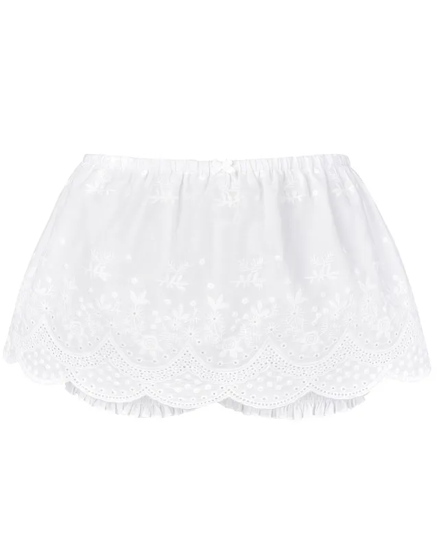 Lace Skort - White sold by My Mum Made It
