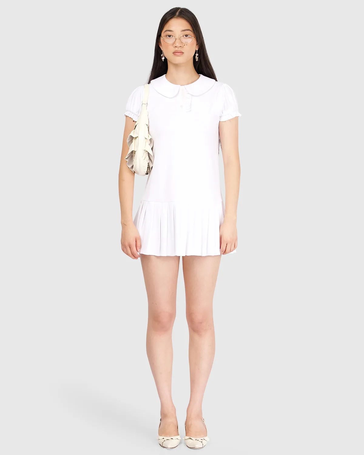 Polo Mini Pleat Dress - White sold by My Mum Made It product image thumbnail 3