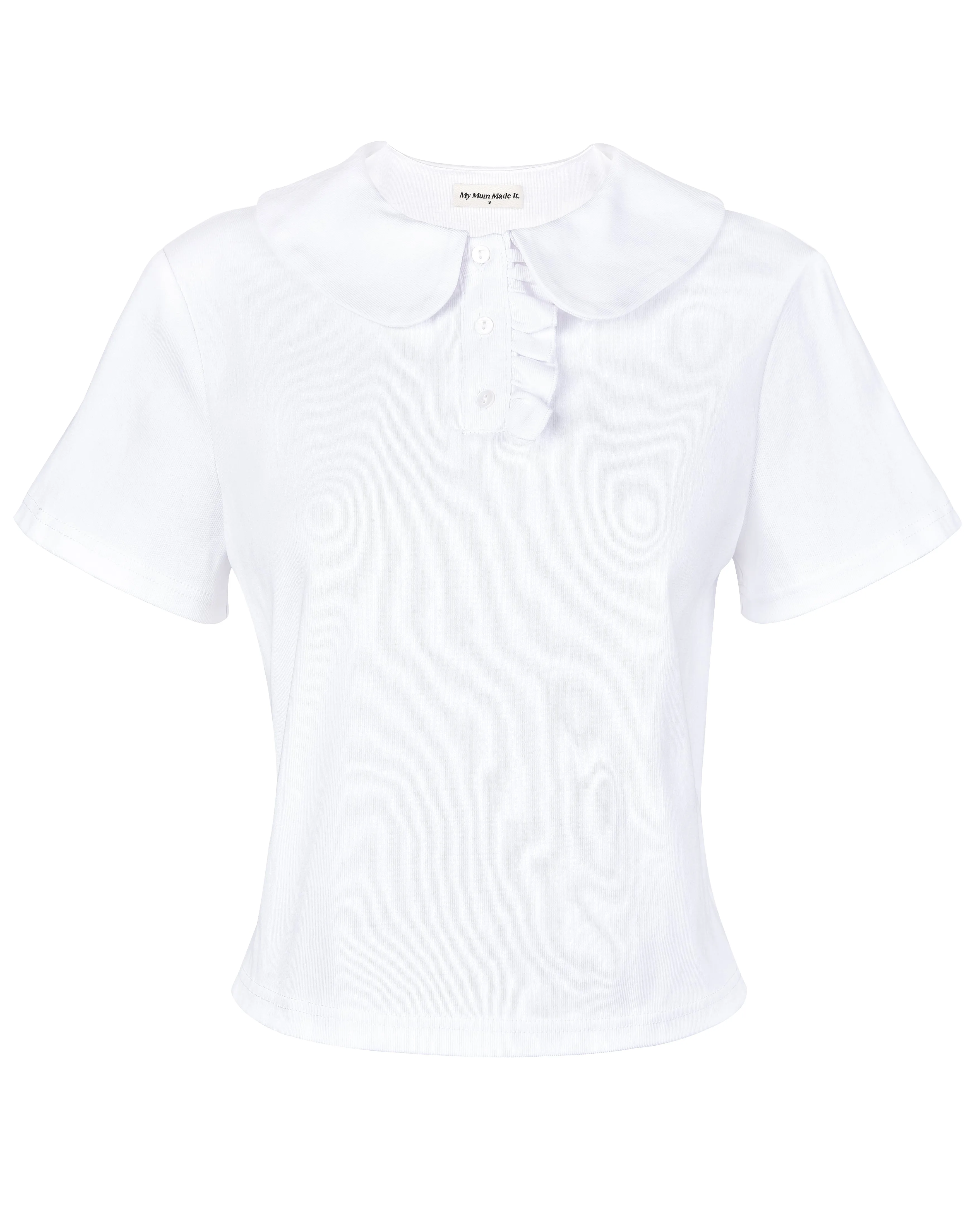 Polo Top - White sold by My Mum Made It