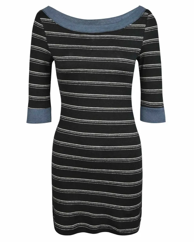 Boat Neck Stripe Dress - Sea Stripe sold by My Mum Made It