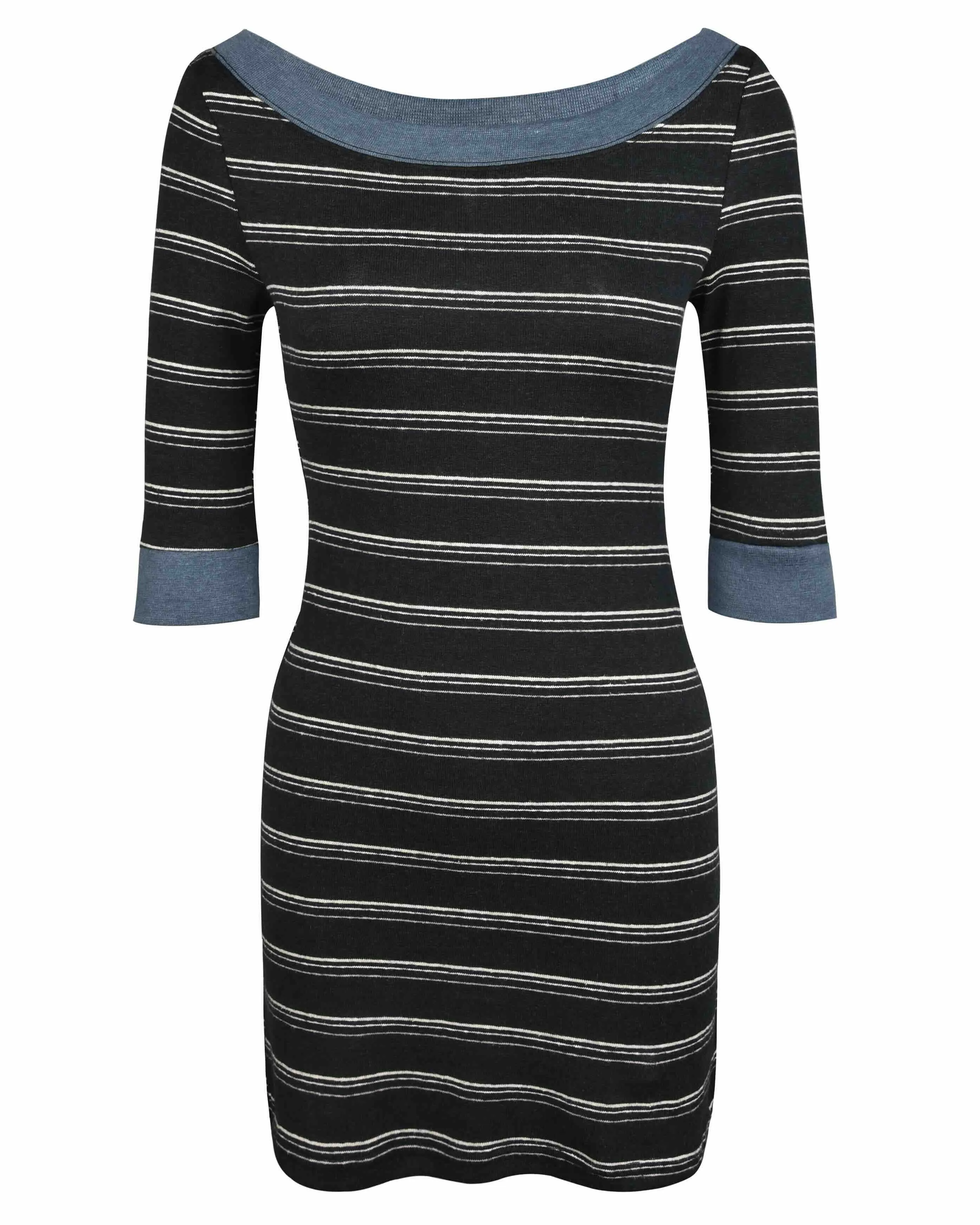Boat Neck Stripe Dress - Sea Stripe sold by My Mum Made It
