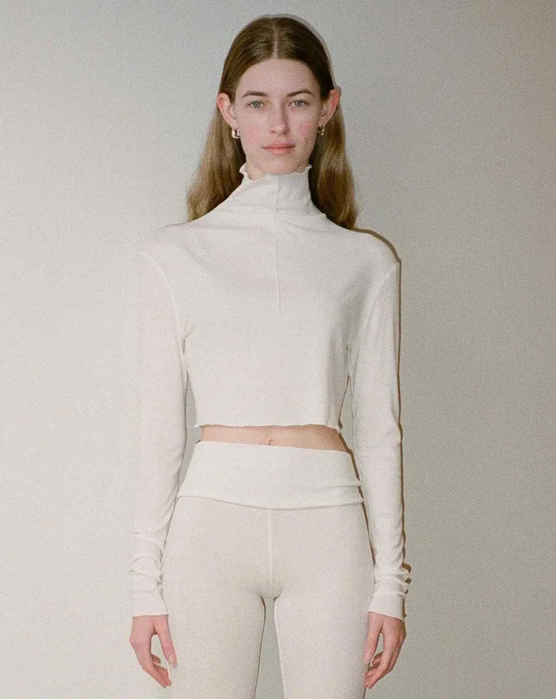 Tencel Linen High Neck Flow Top - White sold by My Mum Made It product image thumbnail 2