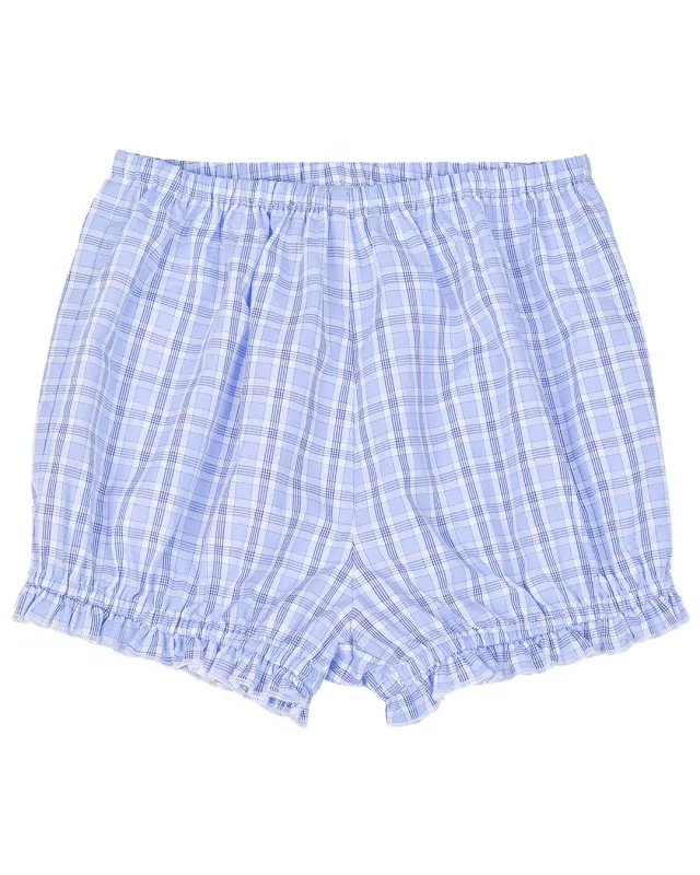 Bloomer Shorts - Sky Blue Check (Mini) sold by My Mum Made It