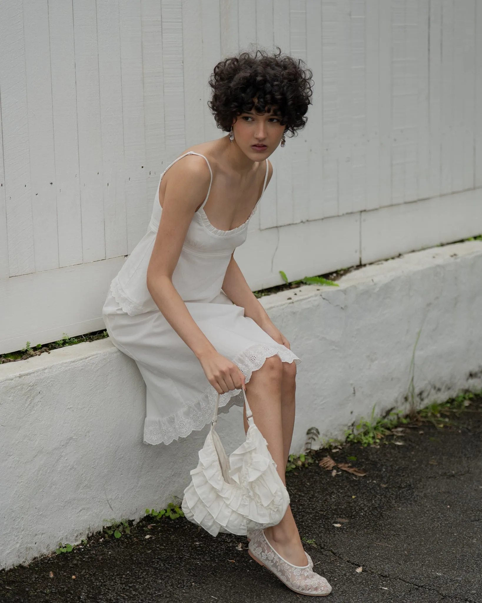 Lace Hem Midi Skirt - White sold by My Mum Made It product image thumbnail 3