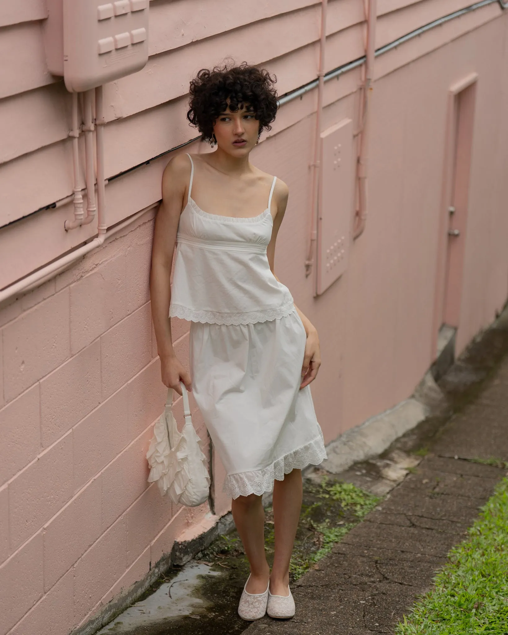 Lace Hem Midi Skirt - White sold by My Mum Made It product image thumbnail 5