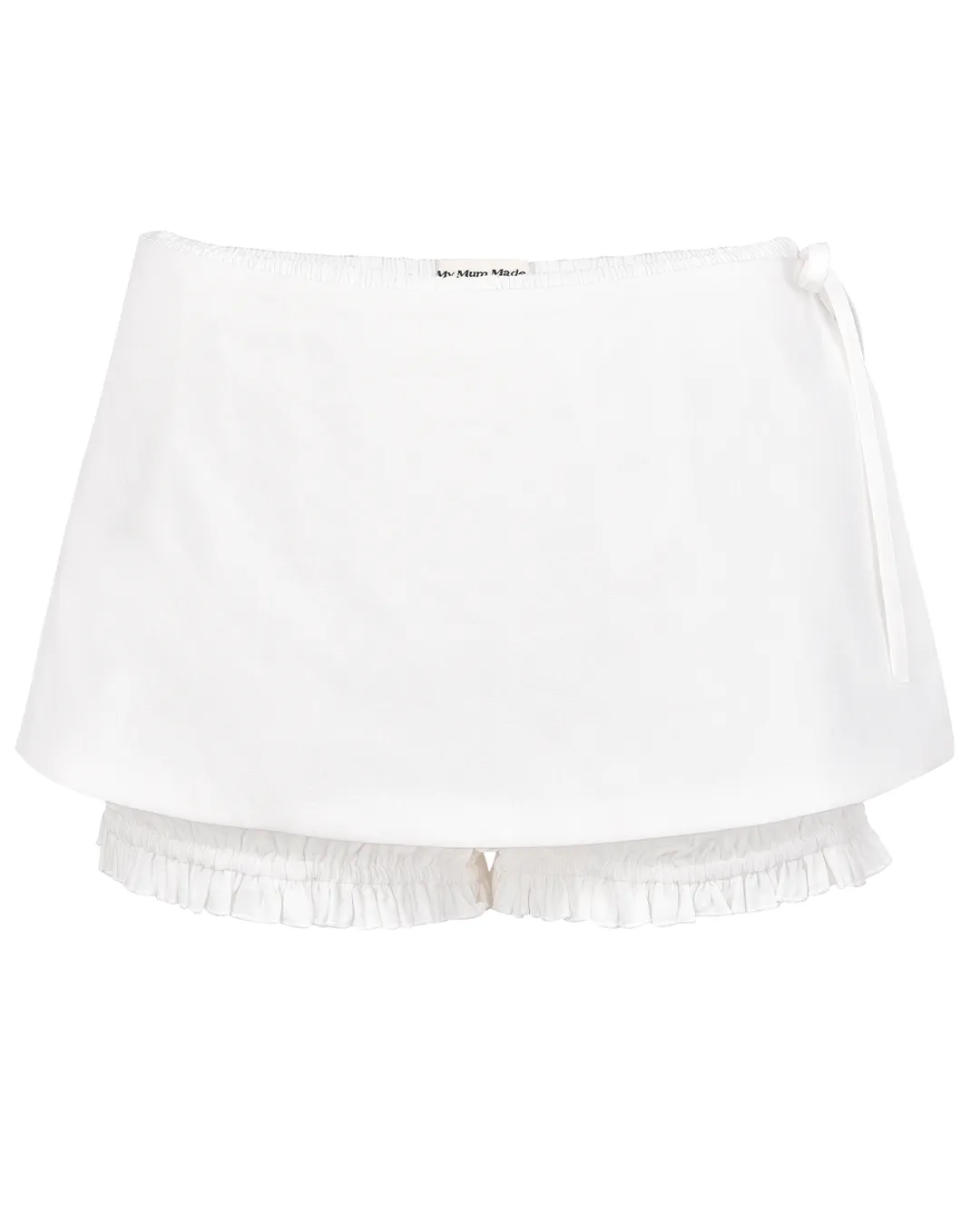 Wrap Bloomer Shorts - White sold by My Mum Made It