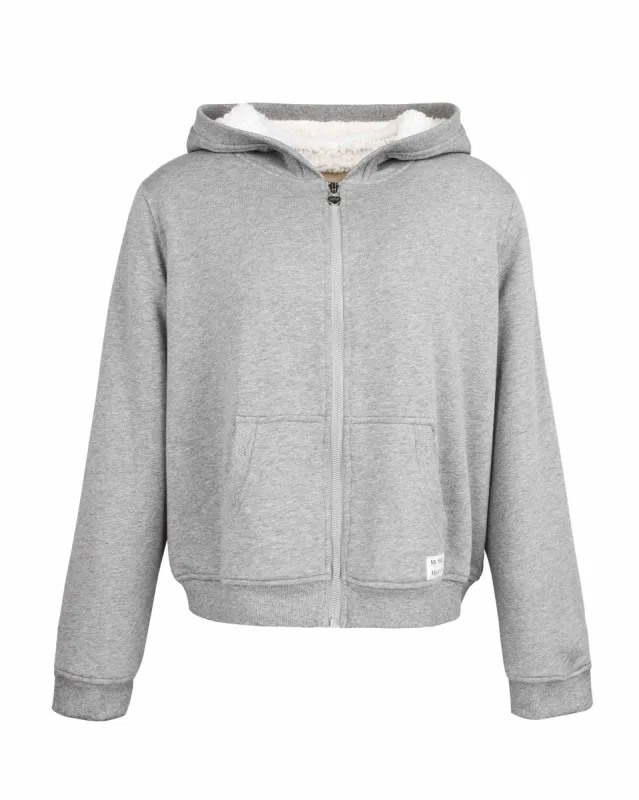 Simple Fleece Lined Hoodie - Grey sold by My Mum Made It