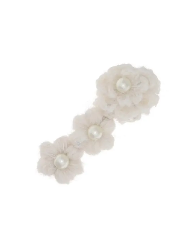 Crochet Pearl Flower Hair Pin sold by My Mum Made It