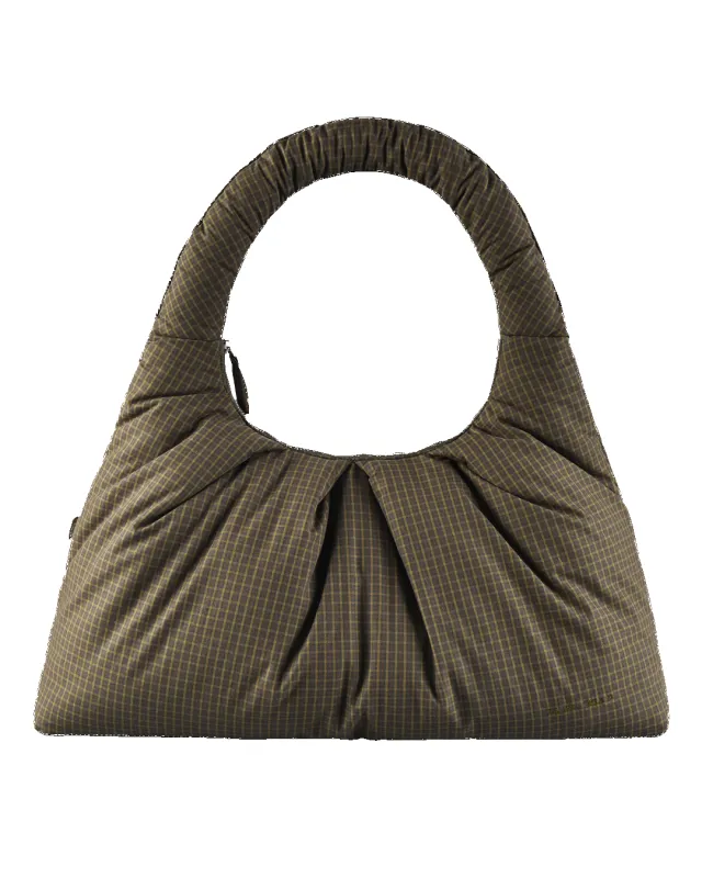 Large Pleat Puffer Tote - Ivy Check sold by My Mum Made It