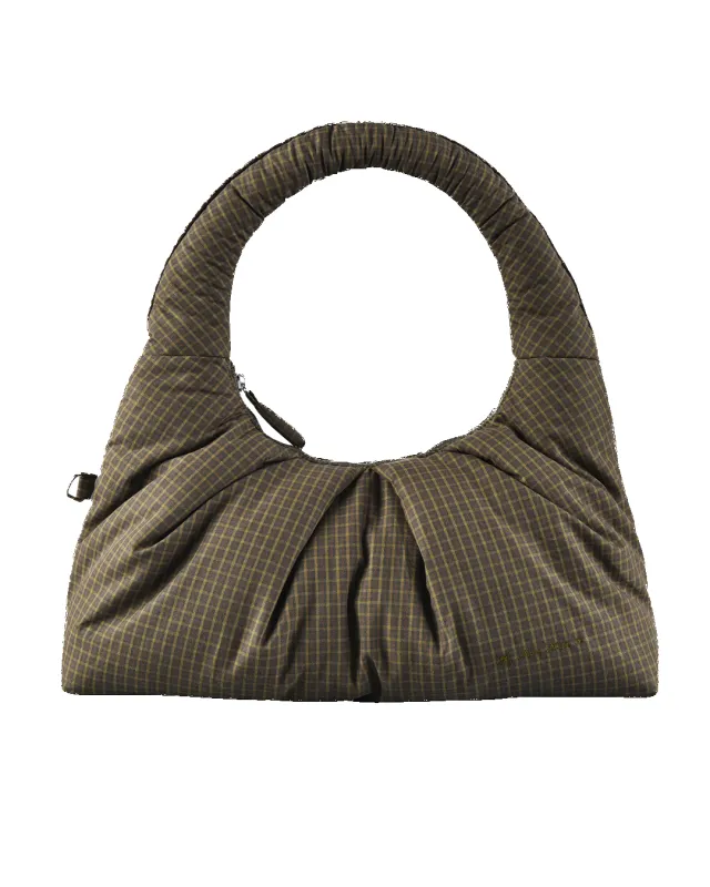 Mini Pleat Puffer Tote - Ivy Check made by My Mum Made It