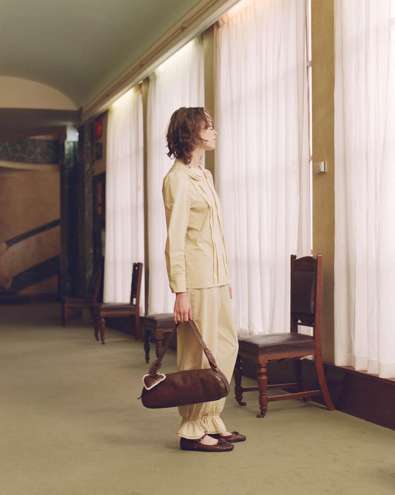 Tiered Collar School Shirt - Butternut sold by My Mum Made It product image thumbnail 4