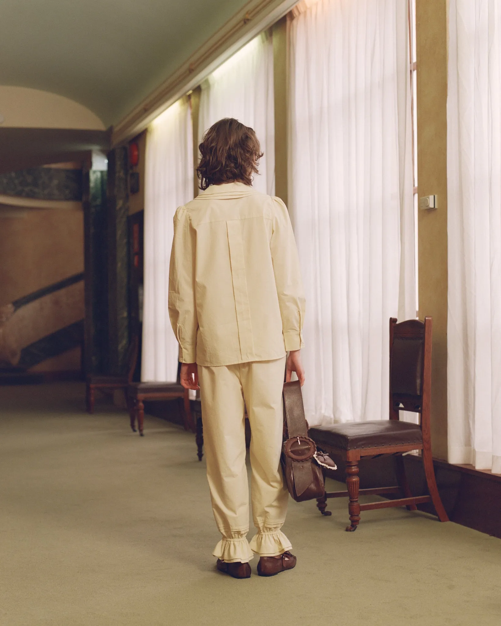 Tiered Collar School Shirt - Butternut sold by My Mum Made It product image thumbnail 5