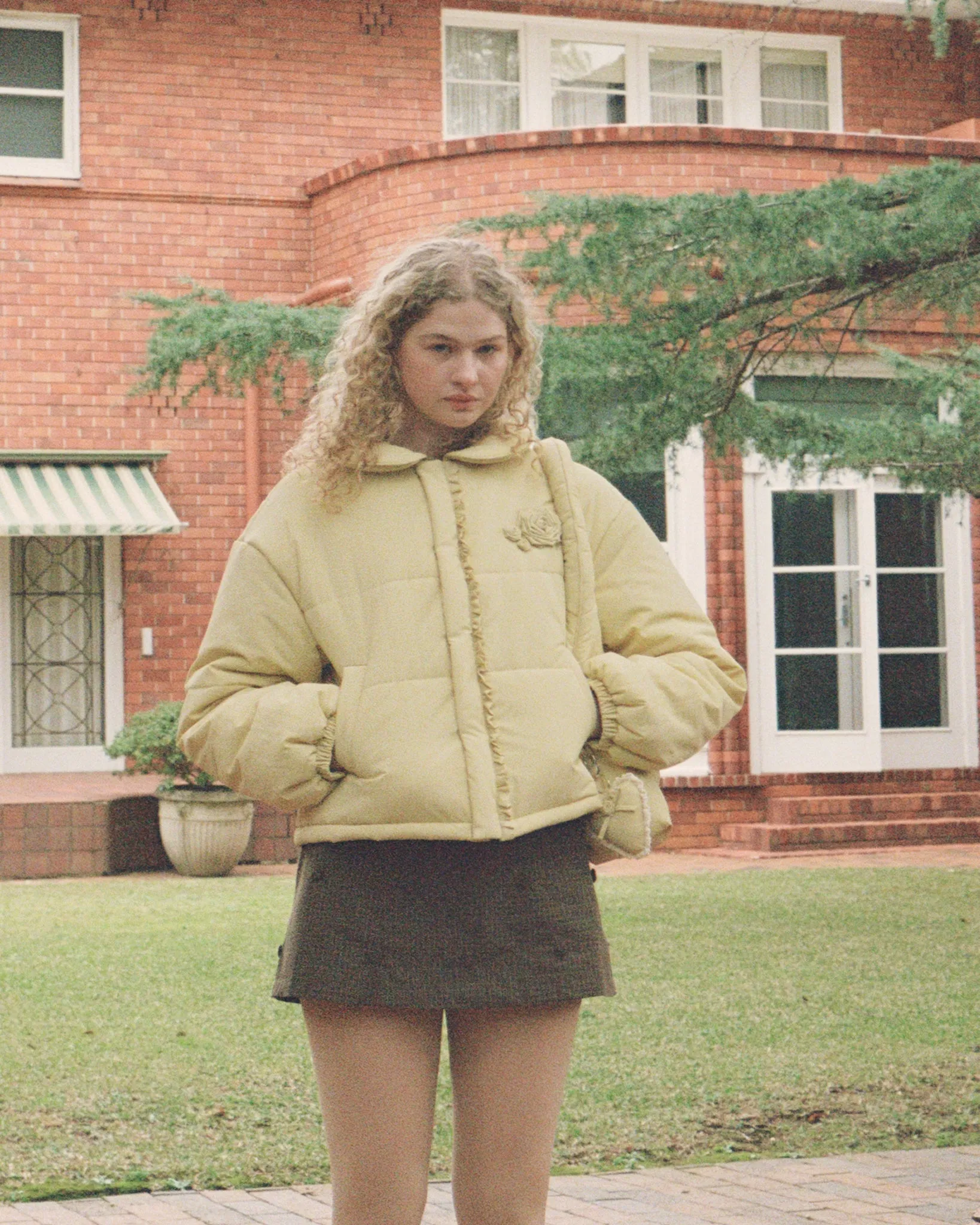 Rosette Puffer Jacket - Butternut sold by My Mum Made It product image thumbnail 2