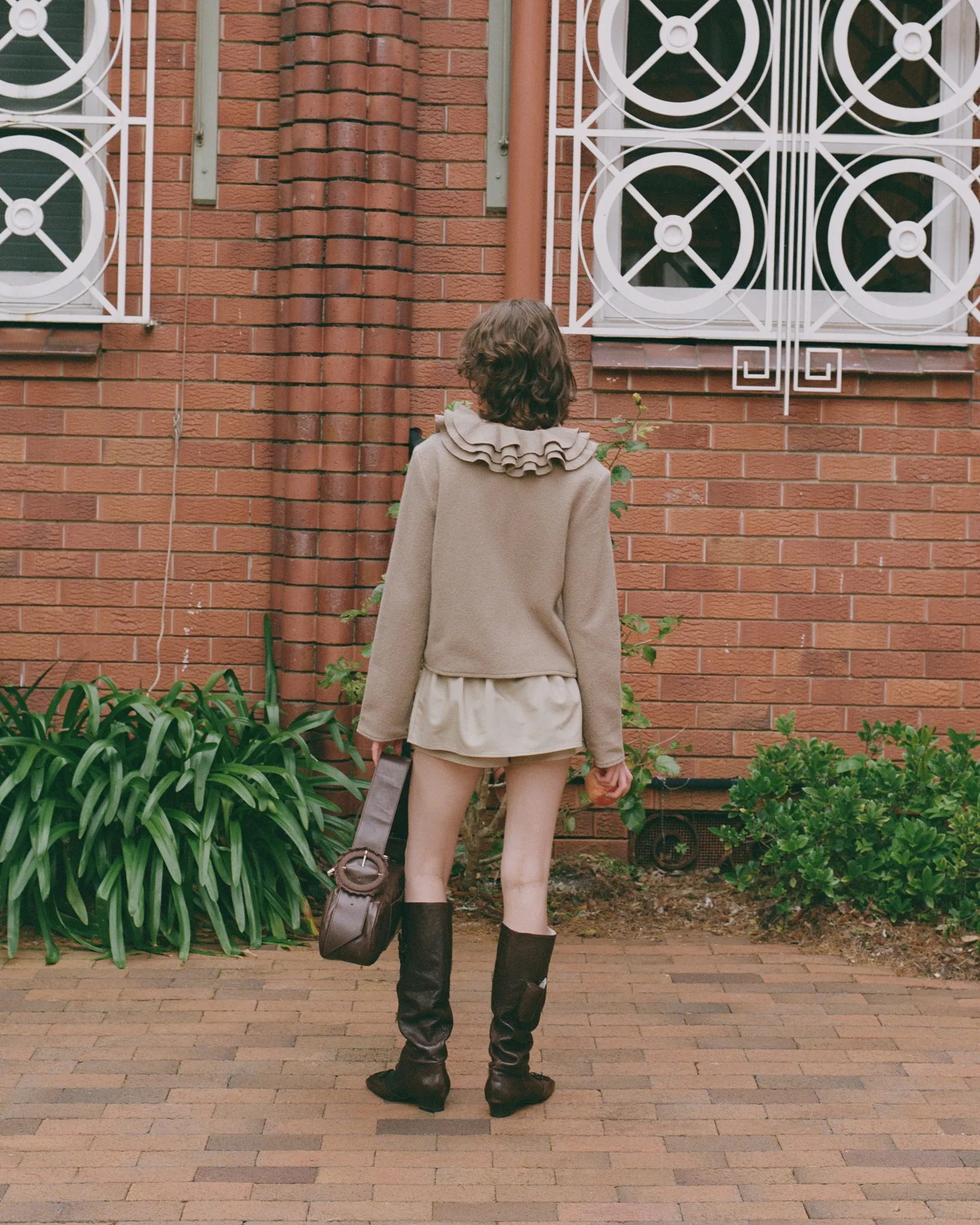 Wool Frill Neck Jacket - Fawn sold by My Mum Made It product image thumbnail 4