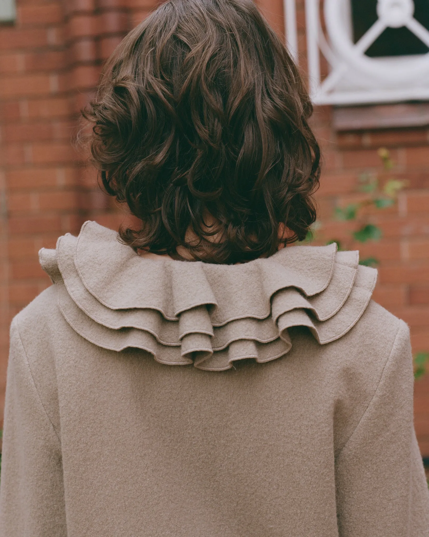 Wool Frill Neck Jacket - Fawn sold by My Mum Made It product image thumbnail 5
