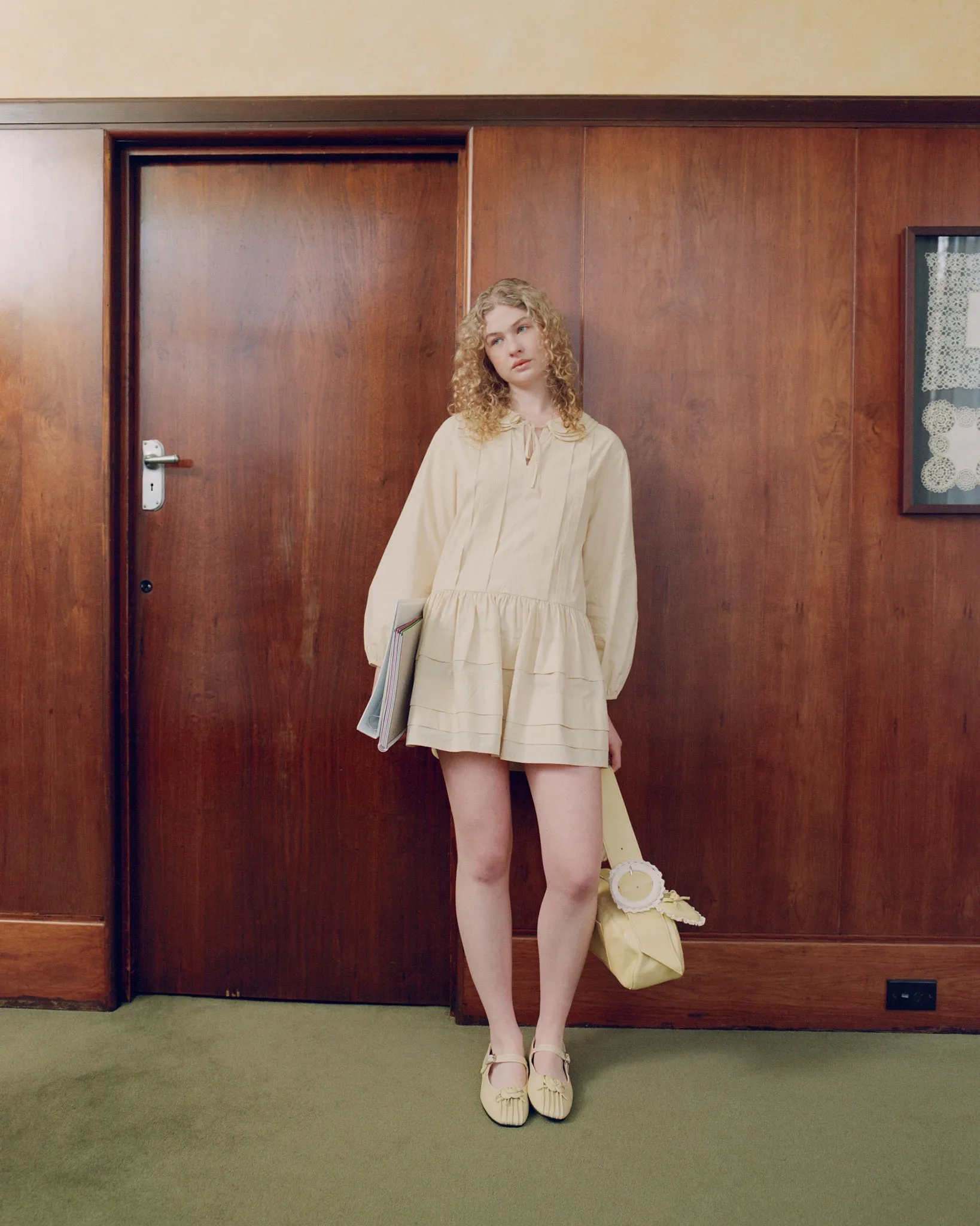 Tiered Collar School Dress - Butternut sold by My Mum Made It product image thumbnail 3