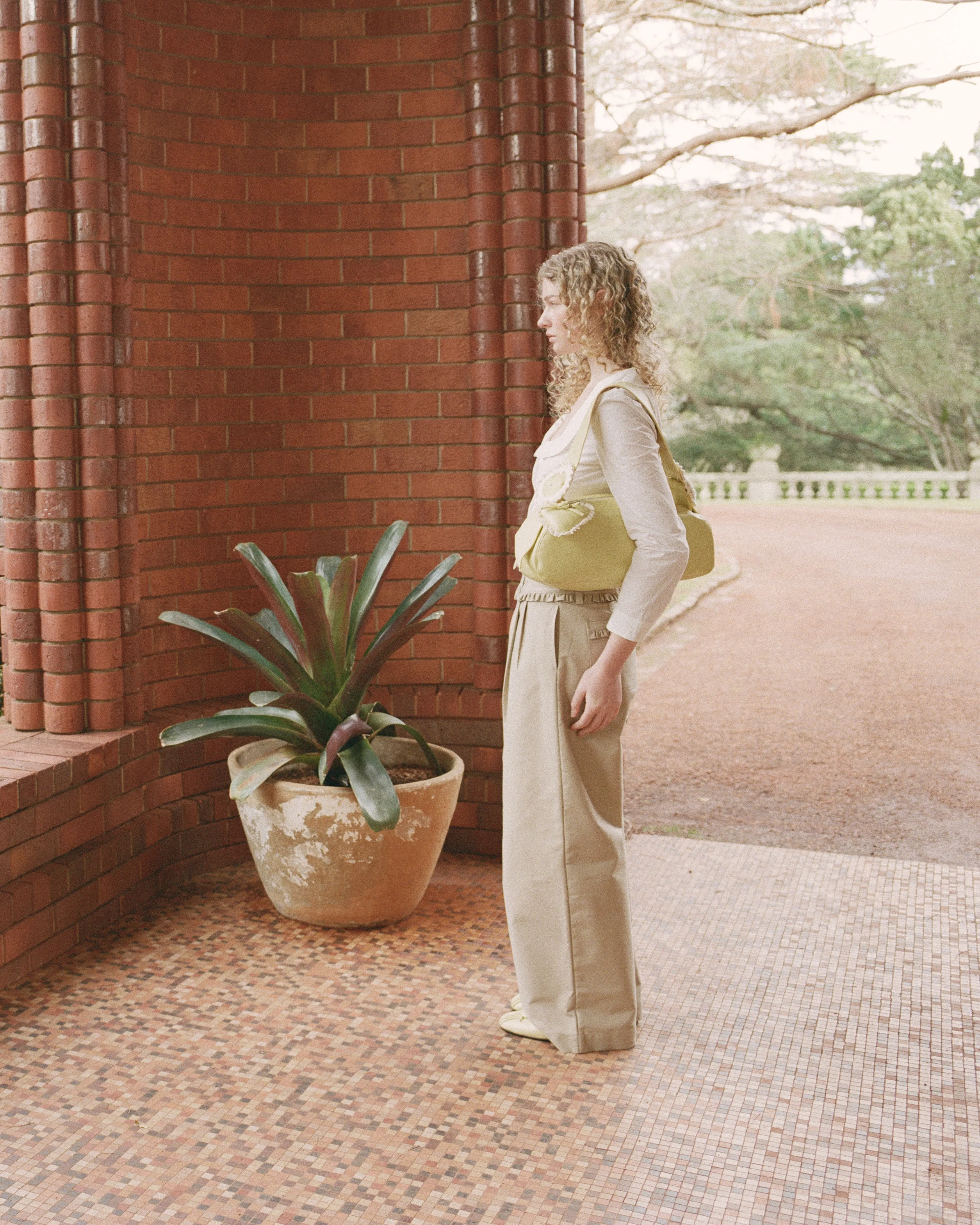 Frill Cotton Trousers - Fawn sold by My Mum Made It product image thumbnail 4