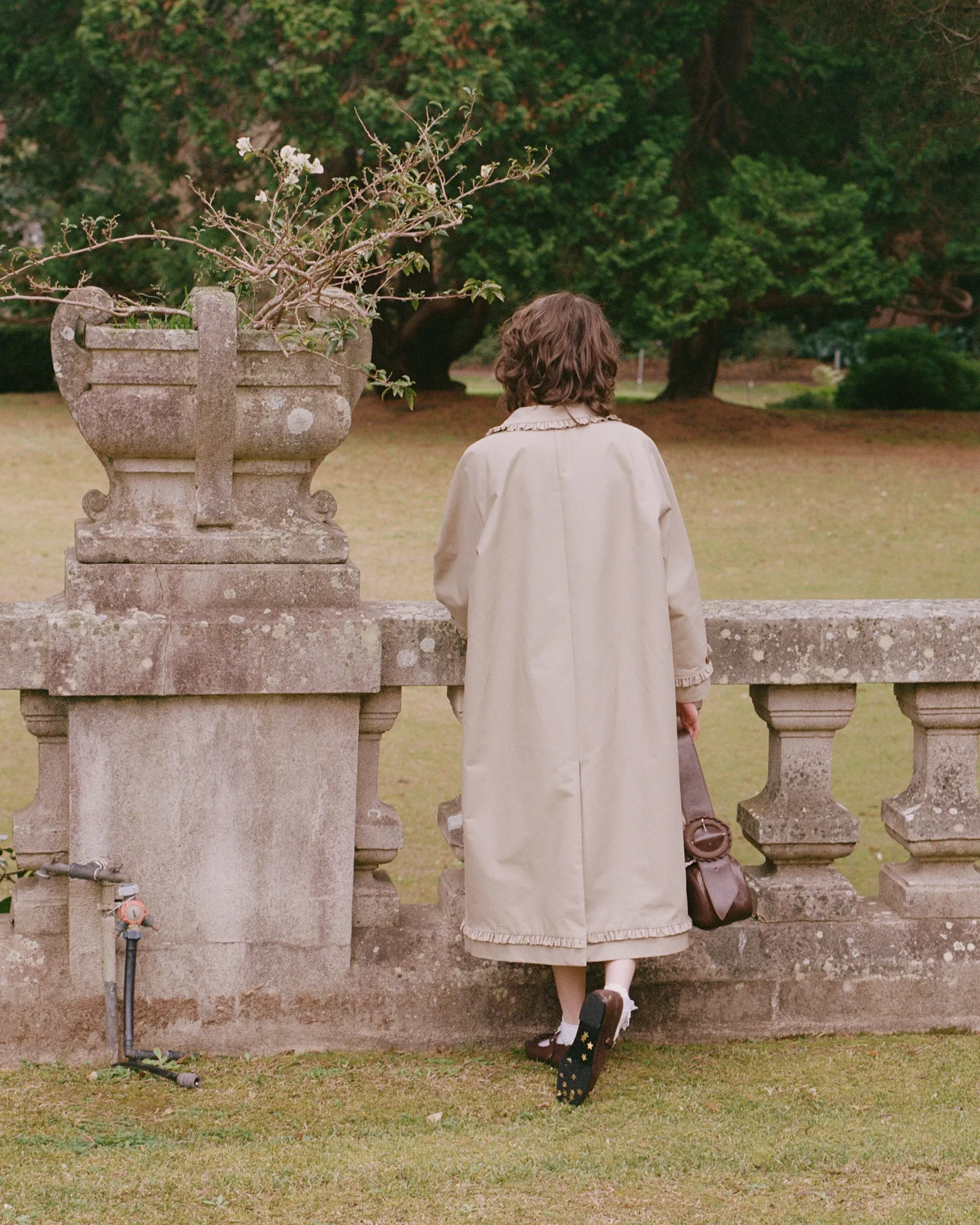 Tailored Gather Trench Coat - Fawn sold by My Mum Made It product image thumbnail 4