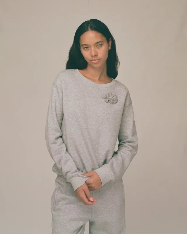 Rosette Sweatshirt - Grey sold by My Mum Made It