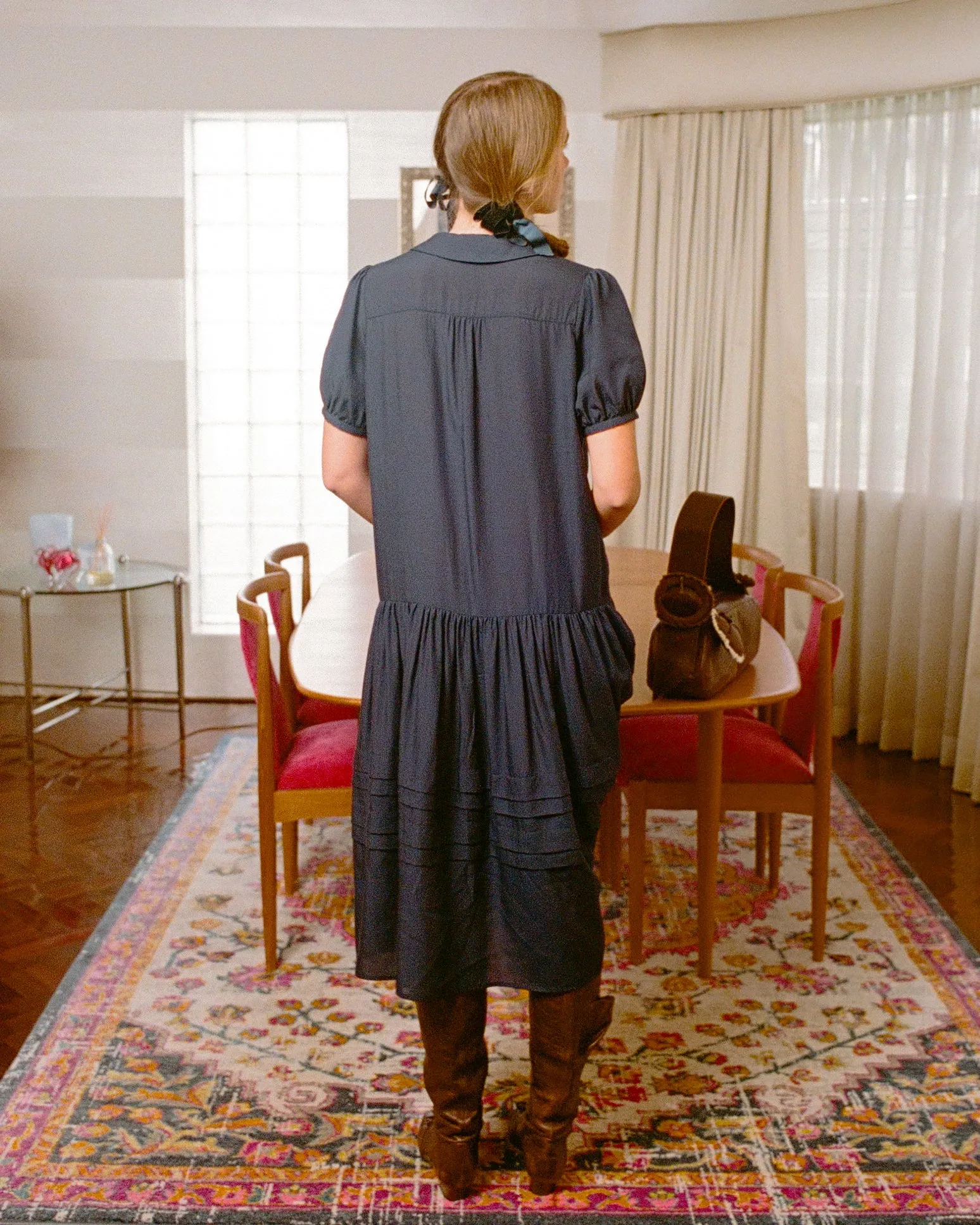 Pleat Sunday Dress - Ink sold by My Mum Made It product image thumbnail 4