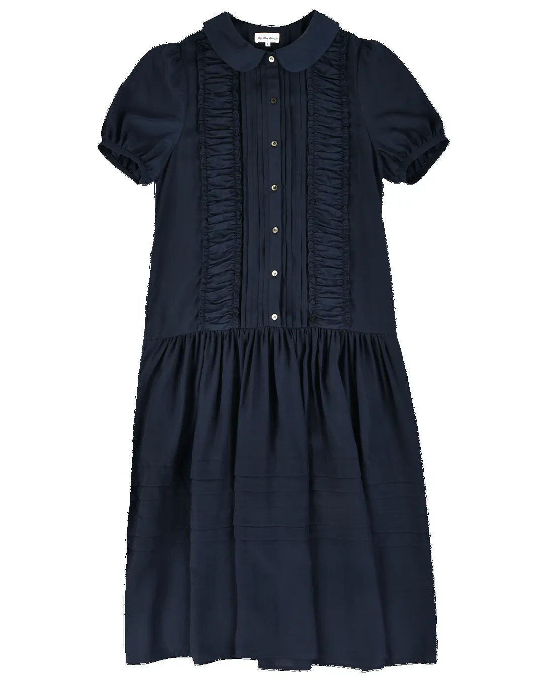 Pleat Sunday Dress - Ink sold by My Mum Made It