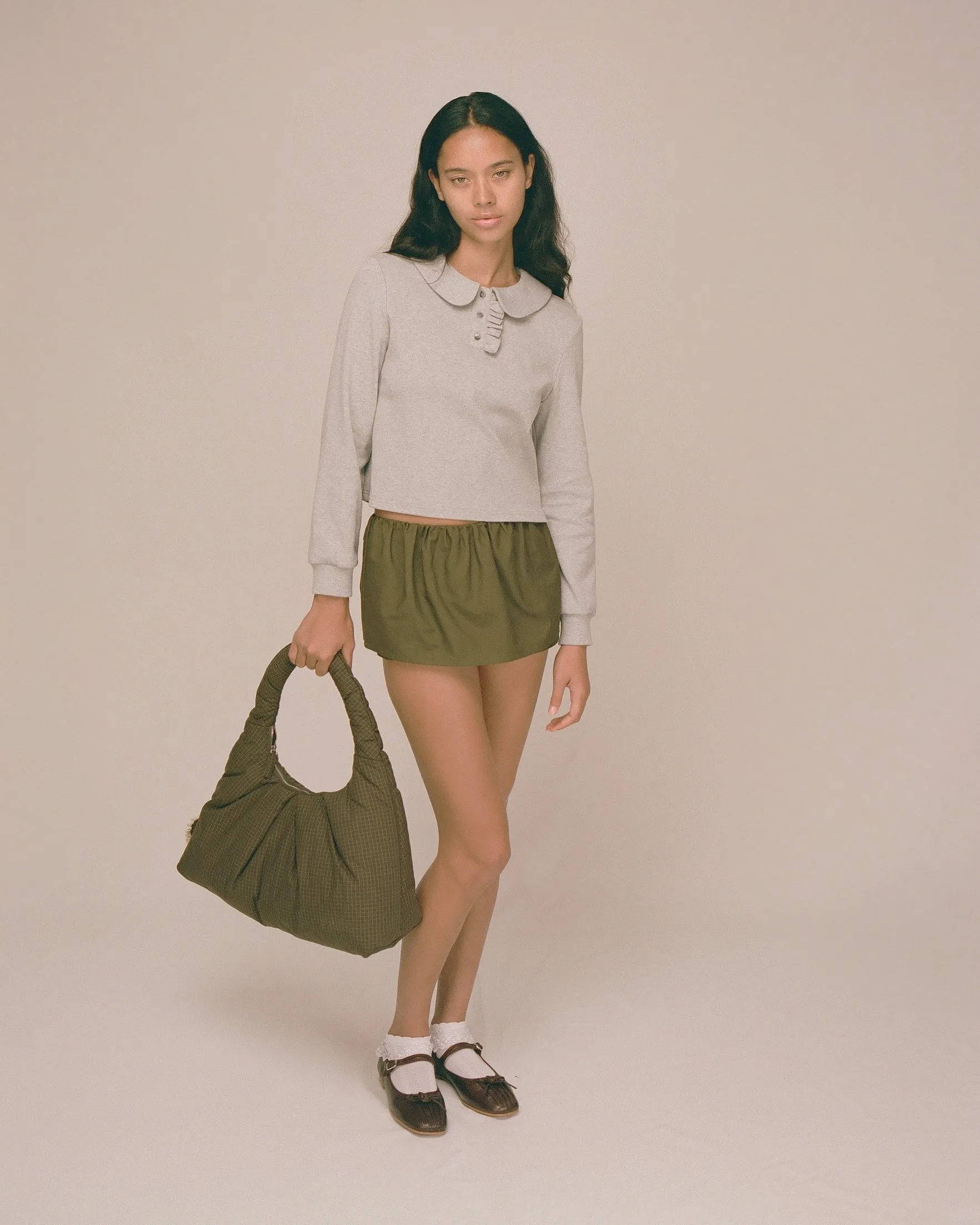 Polo Long Sleeve Top - Grey sold by My Mum Made It product image thumbnail 2