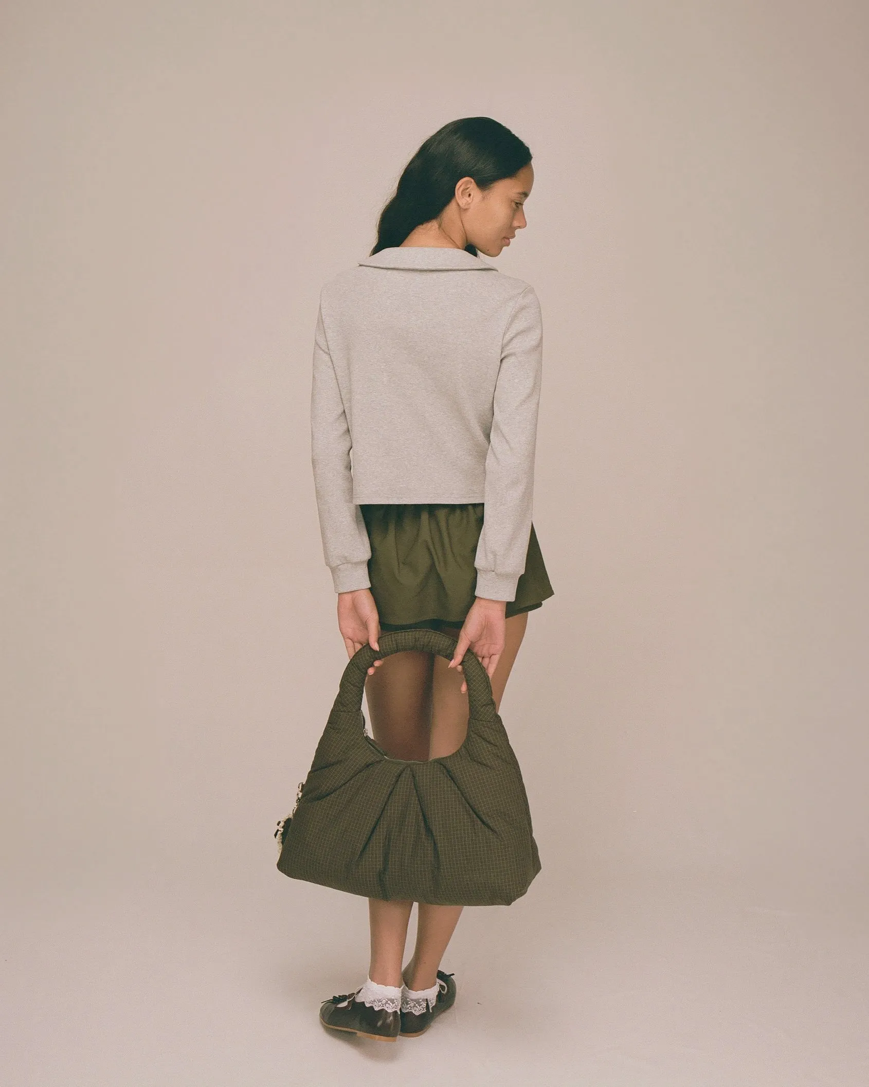 Polo Long Sleeve Top - Grey sold by My Mum Made It product image thumbnail 4