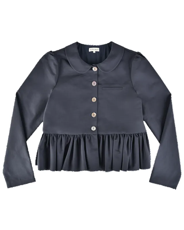 Petal Peplum Jacket - Ink sold by My Mum Made It