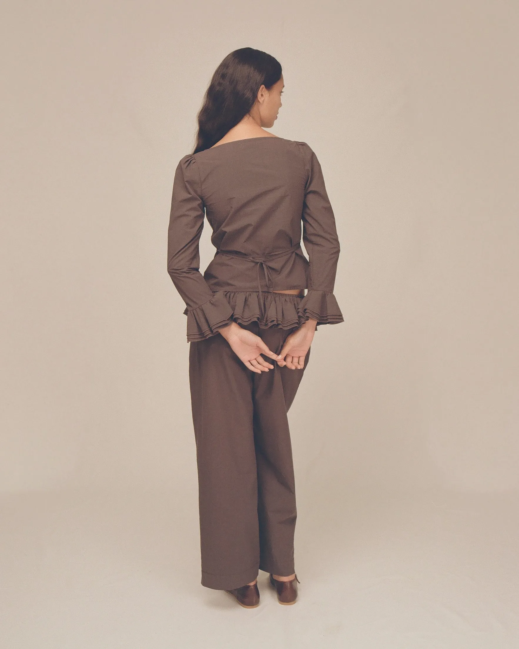 Detachable Ruffle Belt Pant - Shadow sold by My Mum Made It product image thumbnail 5