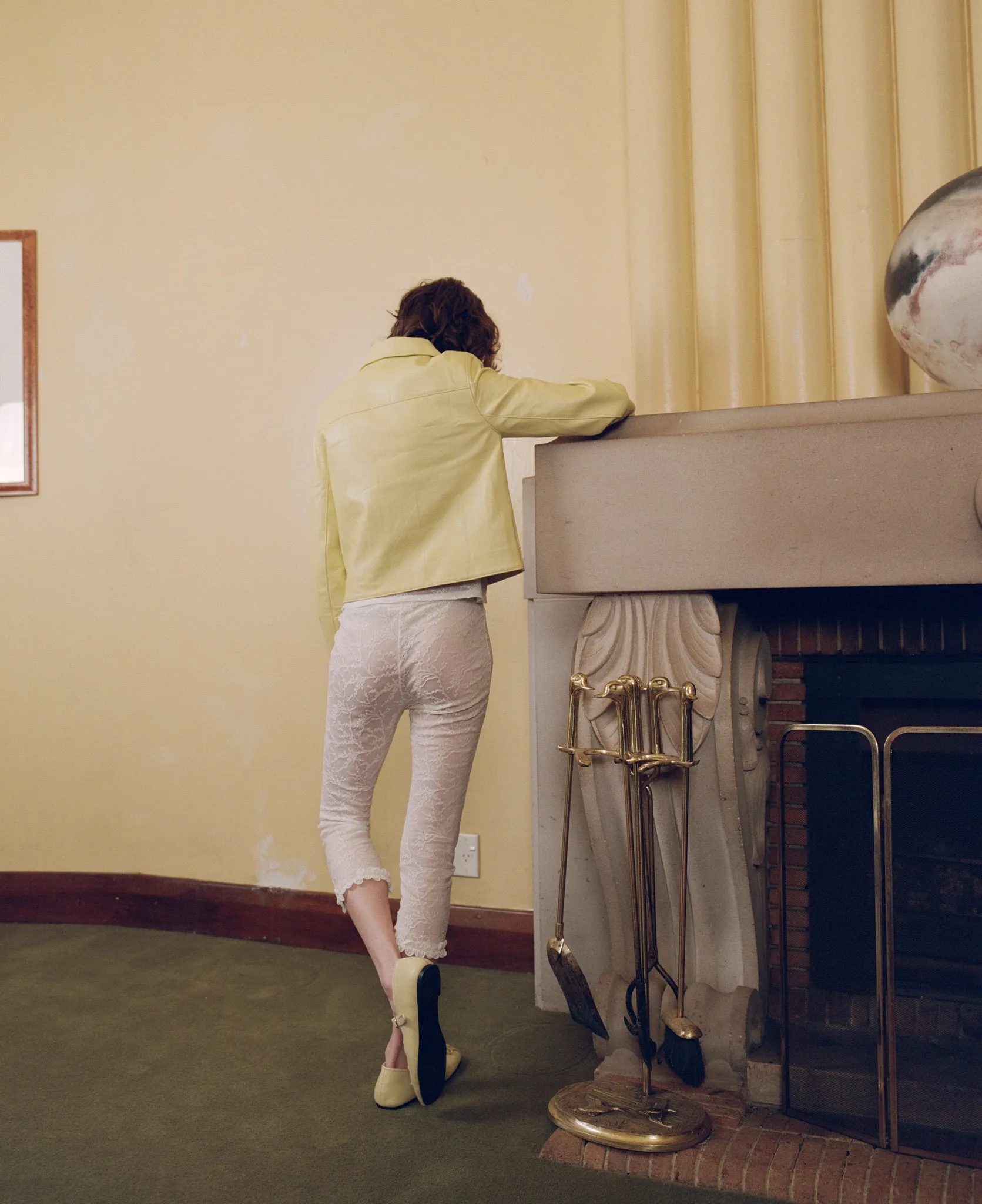 Buttoned Leather Jacket - Marigold sold by My Mum Made It product image thumbnail 4